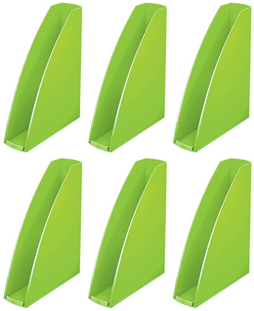 6x Organizer na dokumenty Leitz Wow, A4, 75 mm, do 600 kartek, metaliczny zielony