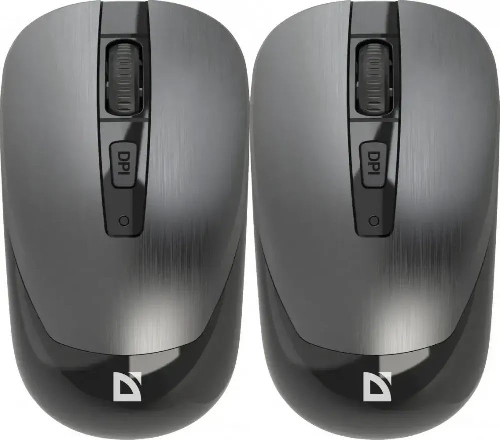 2x Myszka bezprzewodowa Defender Wave MM-995 RF, optyczna, srebrny