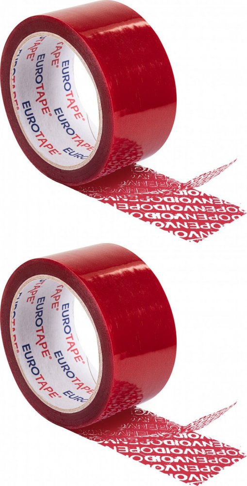 2x Taśma bezpieczeństwa Dalpo plombująca, 50mm x 50m, czerwony