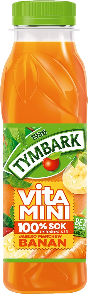 Sok Vitamini Tymbark, banan-marchew-jabłko, butelka PET, 0.3l