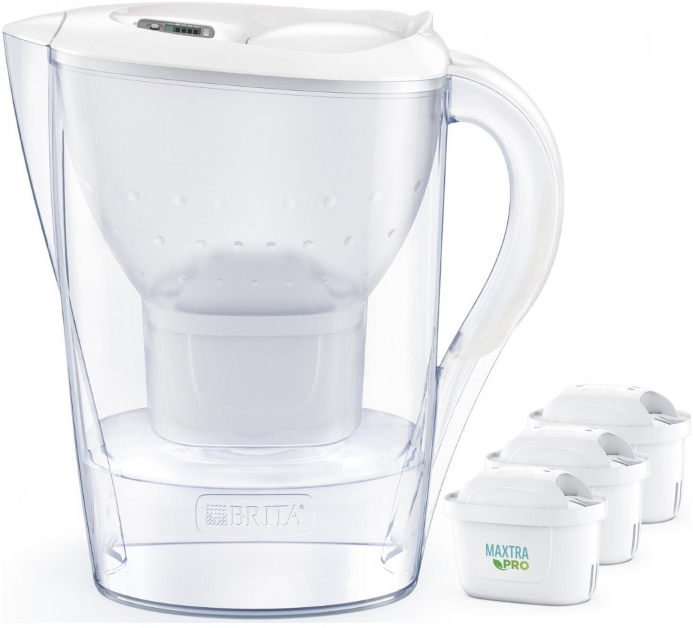 Dzbanek filtrujący Brita Marella, 2.4l, biały + 3 wkłady Maxtra Pro Pure Performance