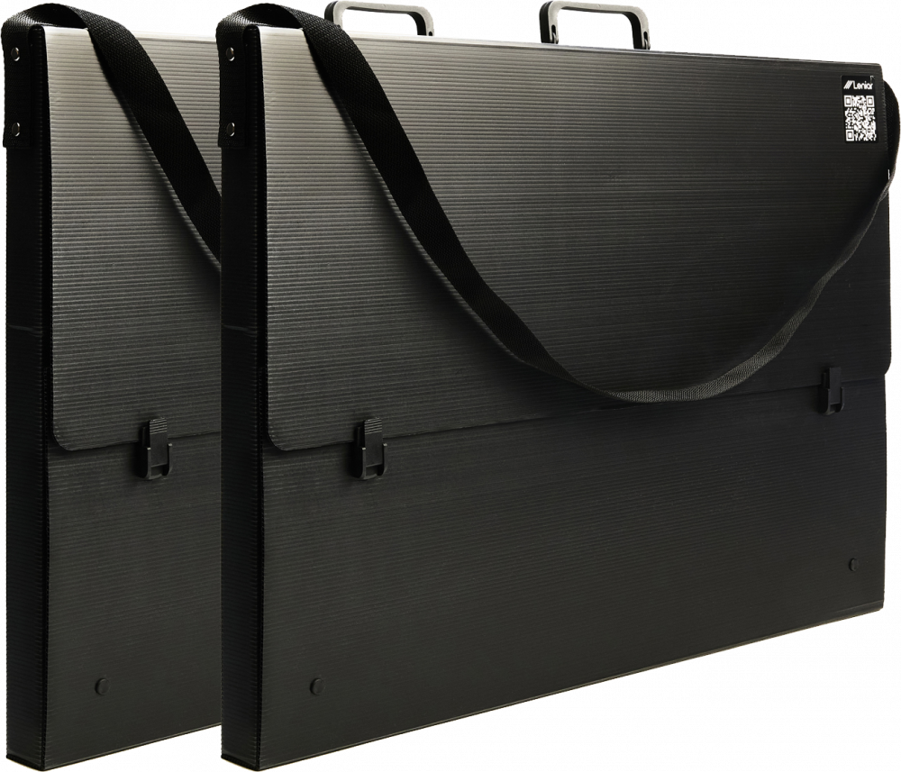 2x Teczka na rysunki Leniar B1, 1020x730x35 mm, 1 sztuka, czarny
