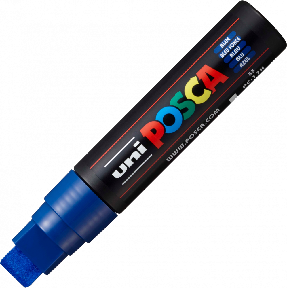 Marker Posca PC-17K, z farbą plakatową, ścięta, 15mm, niebieski