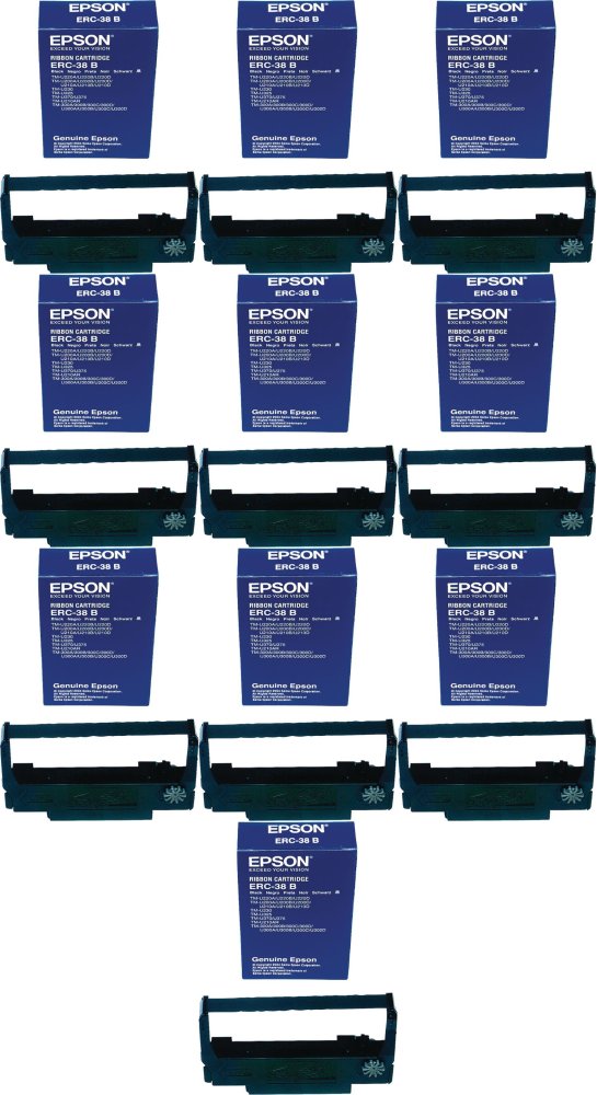 10x Kaseta Epson ERC-38B, 3 mln znaków, black (czarny)