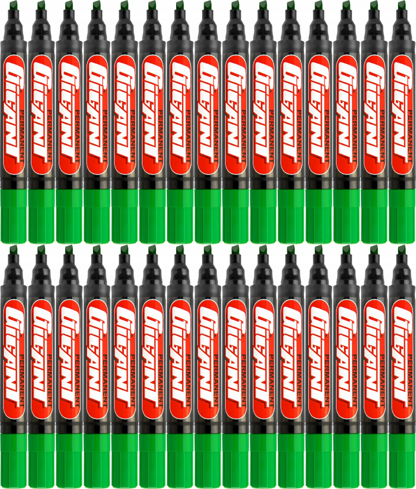 36x Marker permanentny Kamet, Gigant, ścięta, 5.5mm zielony, tak