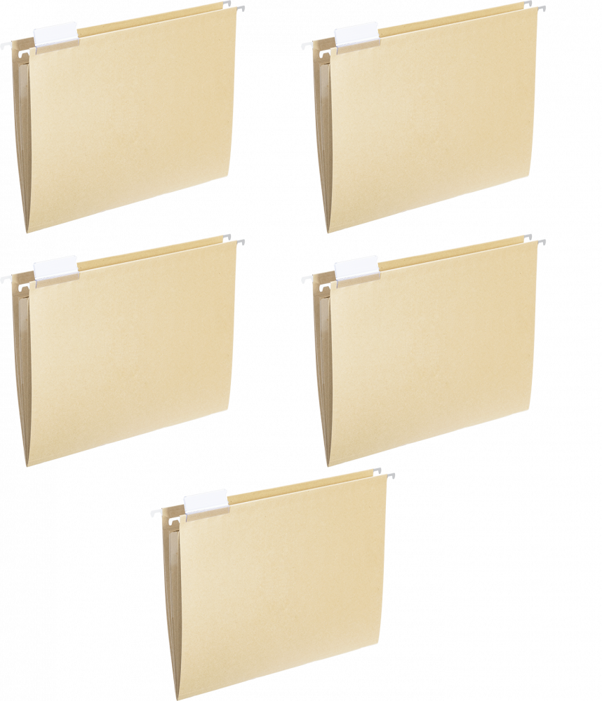 5x Teczka zawieszkowa kartonowa Spiral Universal II, A4, do akt osobowych, 230g/m2, beżowy