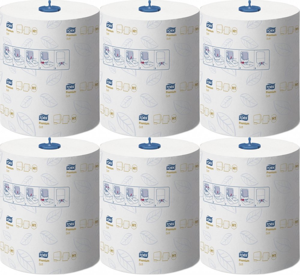 6x Ręcznik papierowy Tork 120016 Matic ekstra, H1, miękki, 2-warstwowy, w roli, 120m, 1 rolka, biały