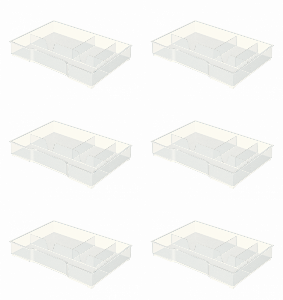 6x Organizer do pojemników z szufladami Leitz Plus WOW, przezroczysty