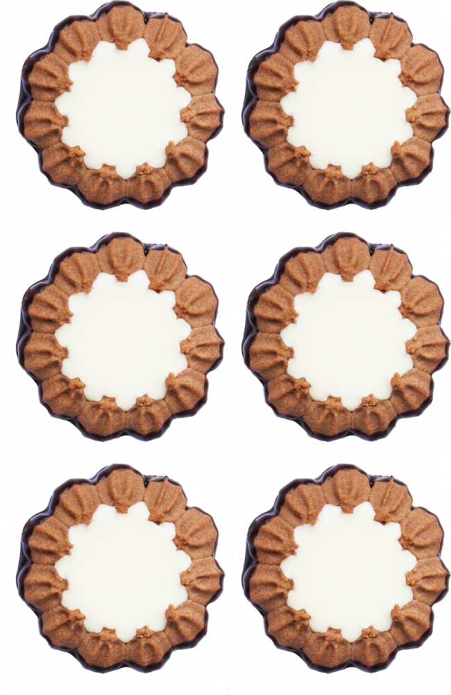 6x Ciastka kakaowe Delisana Kubanka, z kremem o smaku kokosowym, 1kg