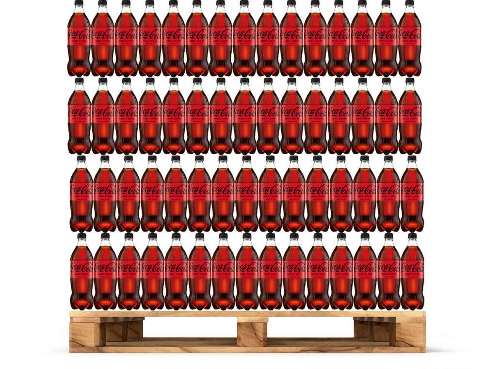 600x Napój gazowany Coca-Cola Zero, butelka, 0.85l