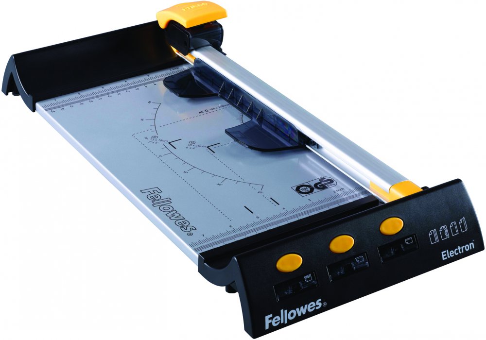 Trymer Fellowes Electron, A4, 10 kartek, czarno-srebry