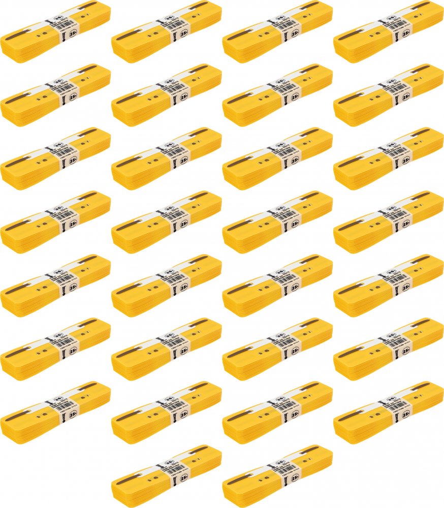 30x Wąsy skoroszytowe MemoBe, 25 sztuk, żółty