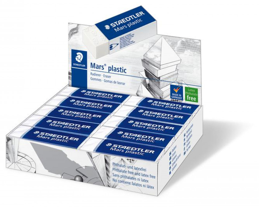 20x Gumka kreślarska Staedtler, 65x23x13mm, biały