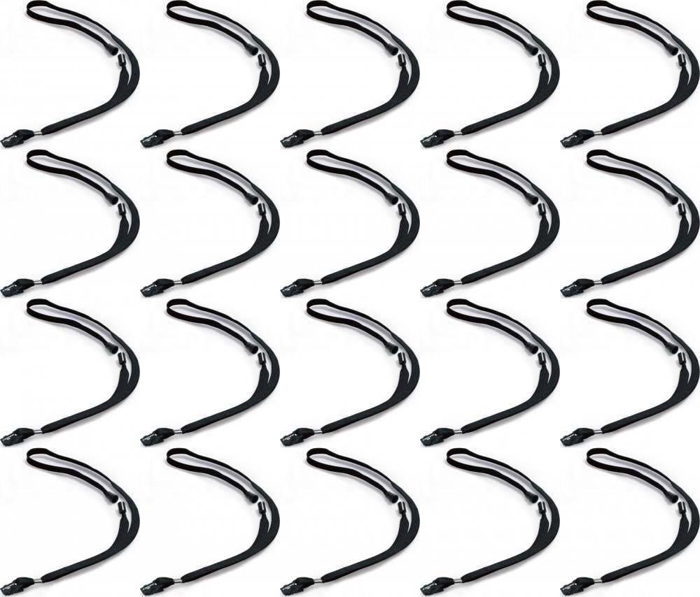 2x Taśma tekstylna z plastikowym klipsem Durable, 1x44cm, 10 sztuk, czarny