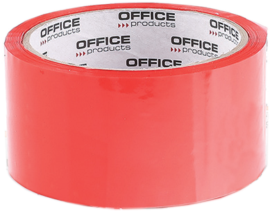 Taśma pakowa Office Products, akryl, 48mmx50yd, czerwony