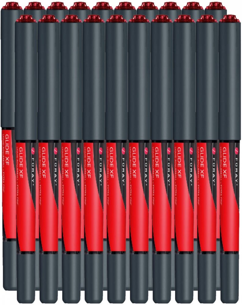 20x Pióro kulkowe Foray, Glide, XF, czerwony