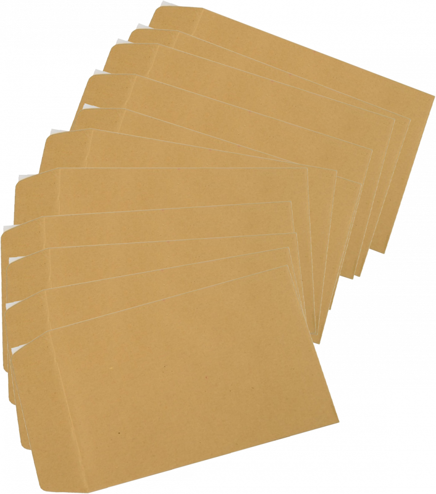 10x Koperta standardowa NC, C4, z paskiem HK, 50 sztuk, brązowy