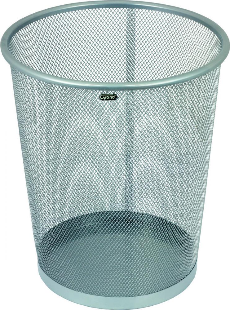Kosz na śmieci Grand, metalowy, 12l, srebrny