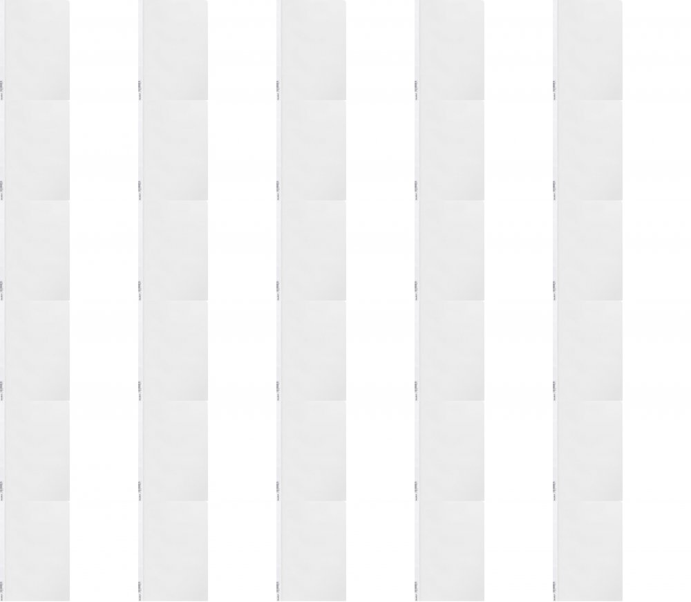 80x Skoroszyt plastikowy bez oczek Biurfol, miękki, A4, biały