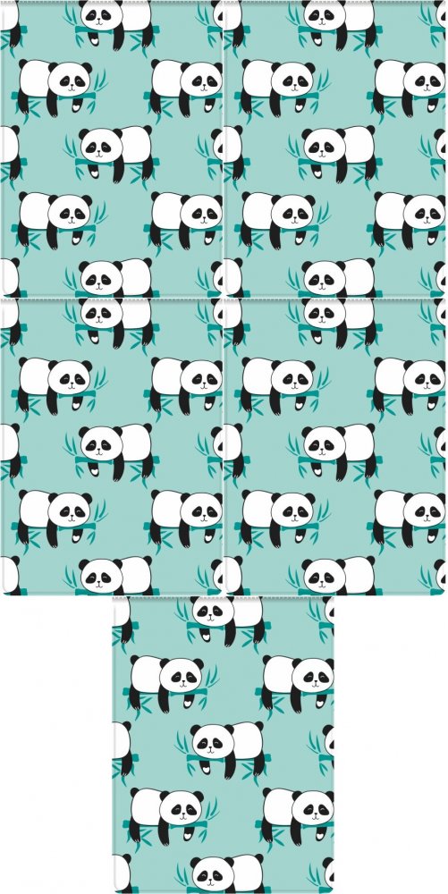 5x Etui na dowód, legitymację, kartę płatniczą, kartę rowerową Biurfol Panda