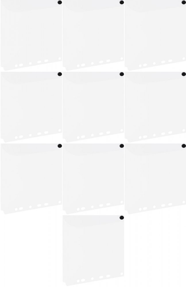 10x Teczka kopertowa Grand ZP045A, A4, na zatrzask, europerforacja, biały