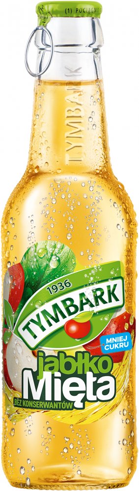 Napój jabłko-mięta Tymbark, butelka szklana, 0.25l