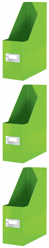 3x Organizer Leitz Wow Click&Store, A4, 95mm, do 950 kartek, zielony metalik