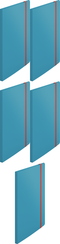 5x Album ofertowy poszerzony Leitz Cosy, A4, 20 koszulek, niebieski