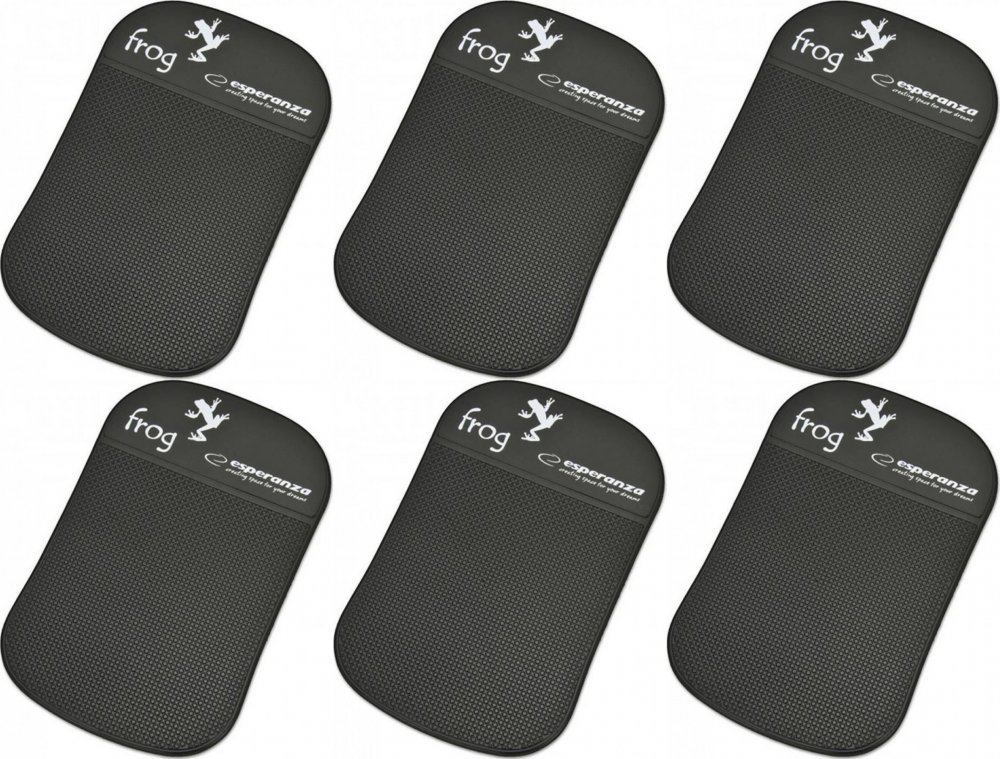 6x Podkładka samochodowa Esperanza Frog EF101K, antypoślizgowa, 150x90mm, czarny