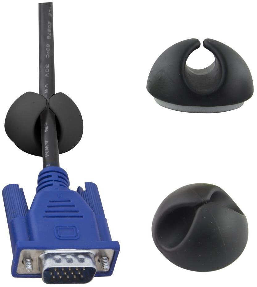 Organizer do kabli Esperanza EBA101K, samoprzyleny, 6 sztuk, czarny