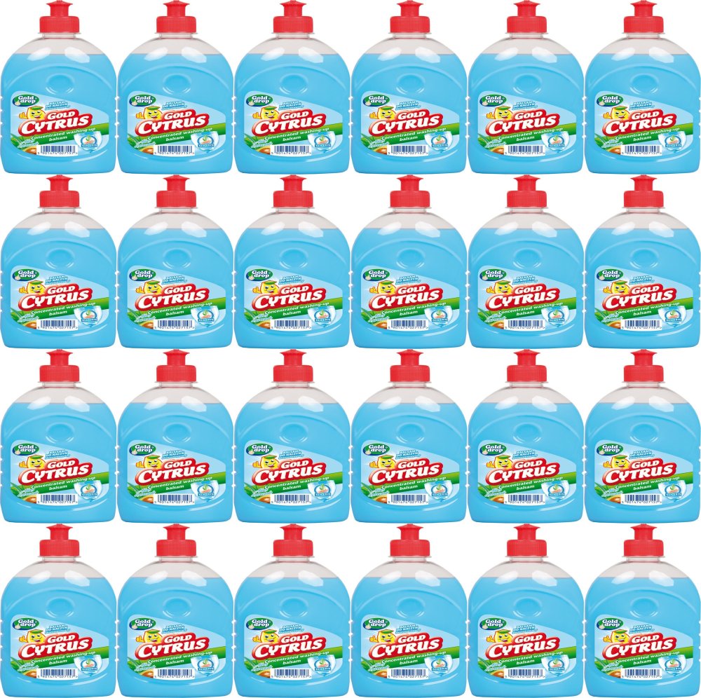 24x Balsam do naczyń Gold Cytrus Gold Drop, aloes i awokado, 500ml