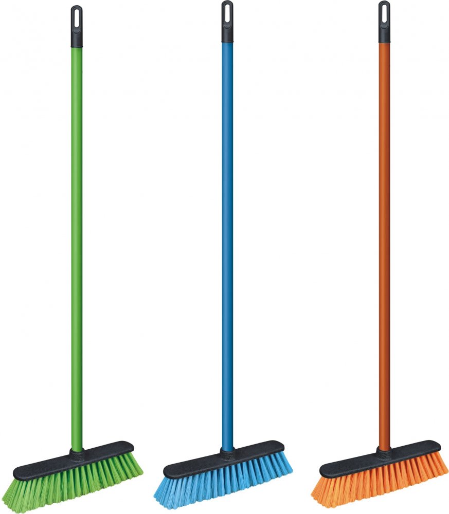 Miotła Azur, 110cm, 1 sztuka, mix kolorów, kij+końcówka