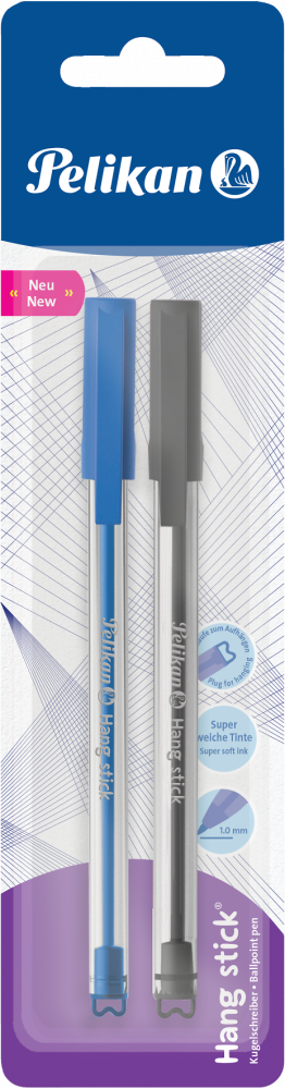 Długopis Pelikan Hang Stick, 2 sztuki, niebieski/czarny