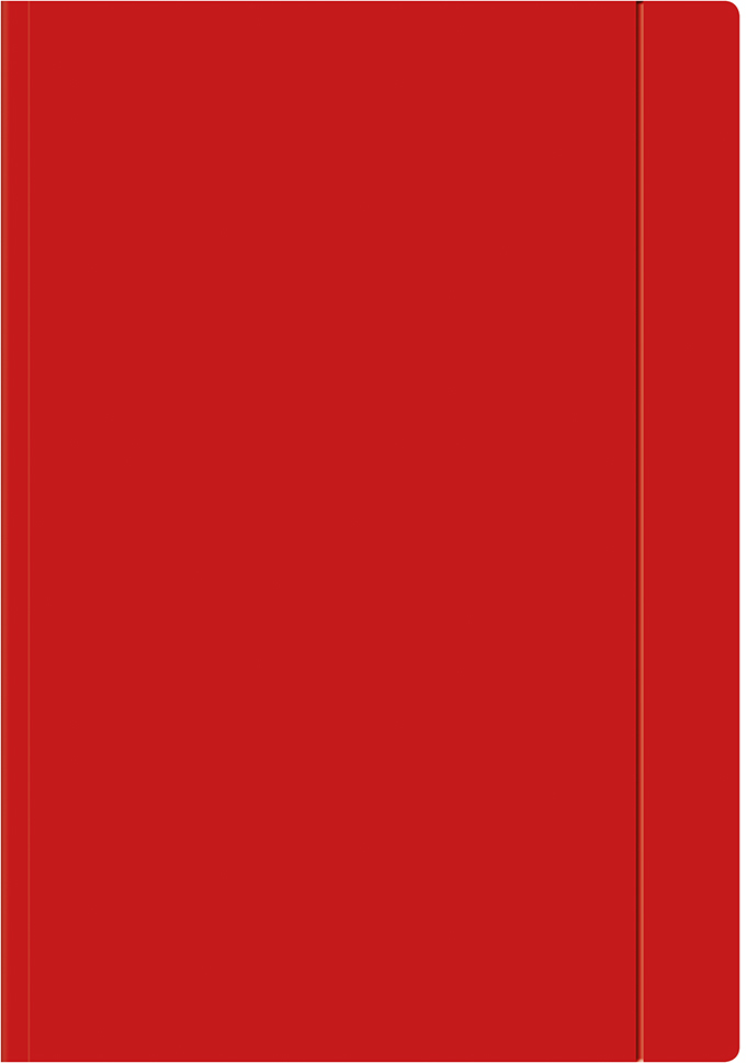 Teczka kartonowa z gumką Interdruk, A4 +, 300g/m2, czerwony