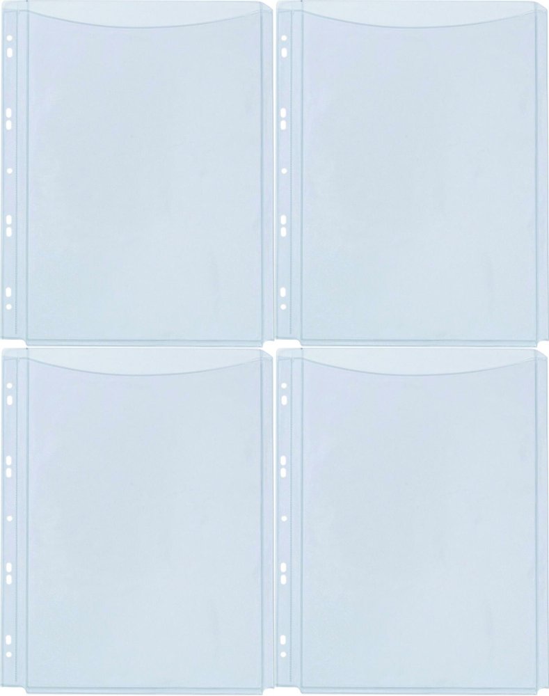 4x Koszulki krystaliczne Q-Connect, na katalogi, otwarte na górze, A4, 180μm, 5 sztuk, transparentny