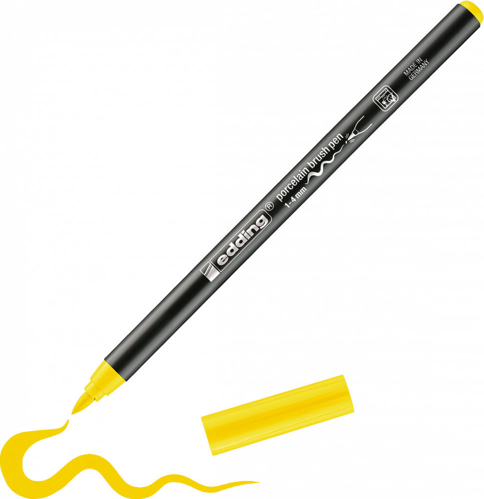 Pisak do powierzchni ceramicznych edding 4200, 1-4mm, 1 sztuka, żółty