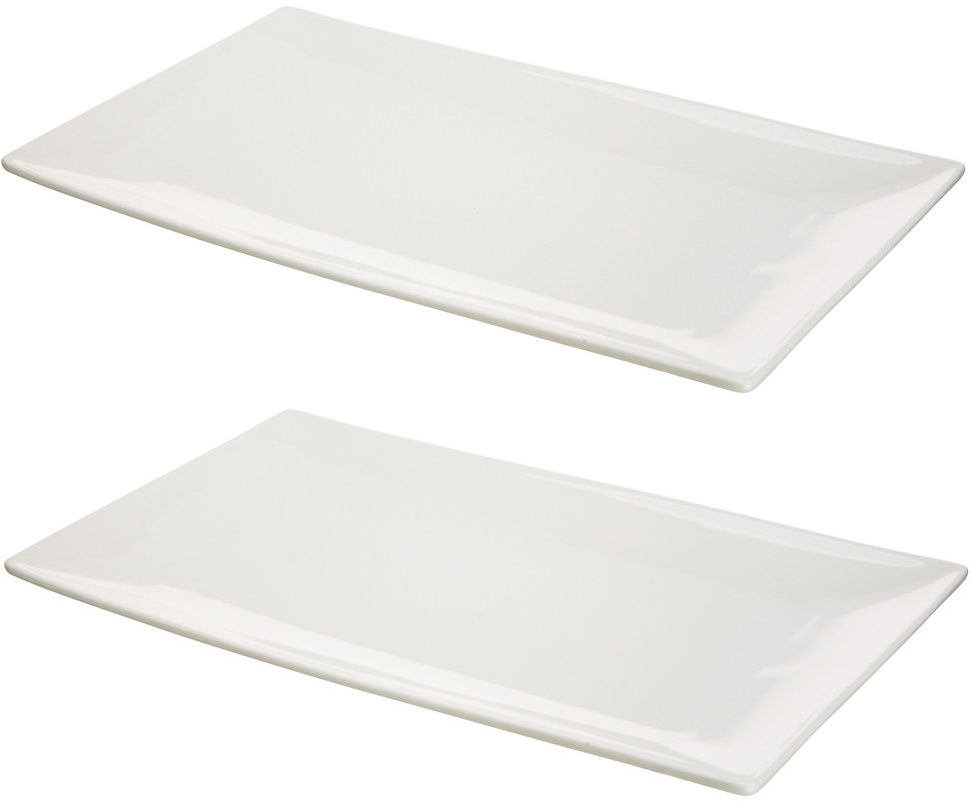 2x półmisek prostokątny Altom Design Regular, 31cm, porcelana, kremowy