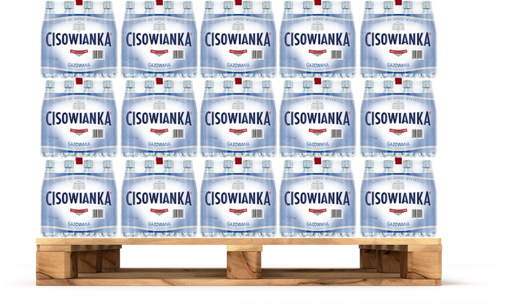 480x Woda gazowana Cisowianka, 0.5l, butelka PET