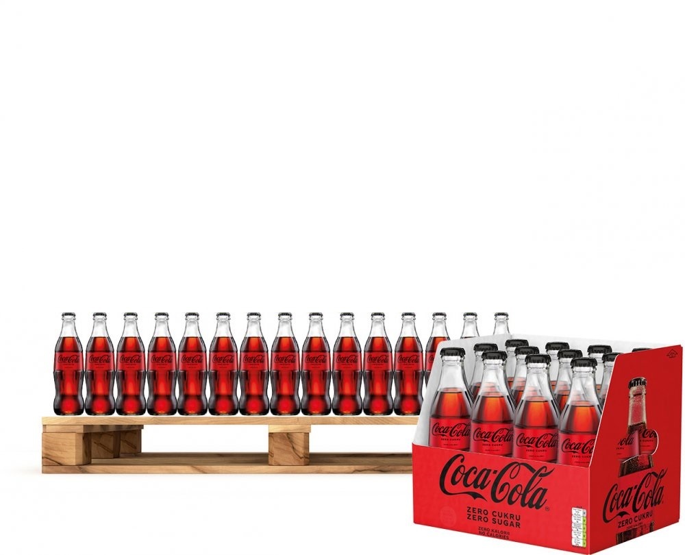 504x Napój gazowany Coca-Cola Zero, butelka bezzwrotna, 0.33l