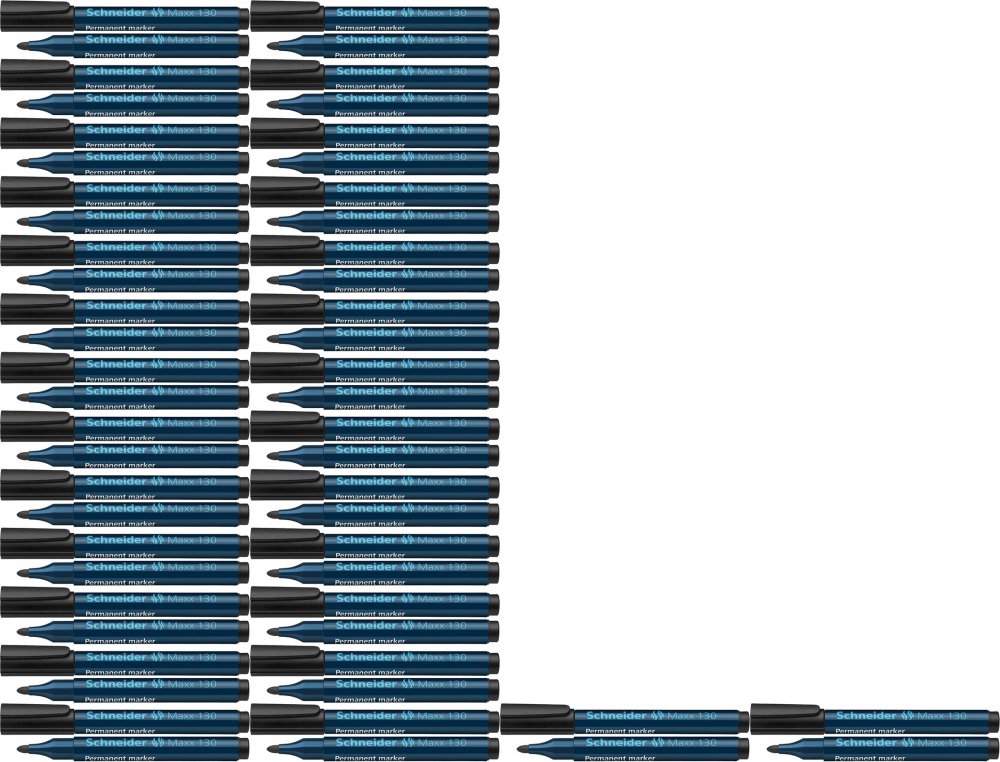 40x Marker permanentny Schneider, Maxx 130, okrągła, 1-3mm czarny