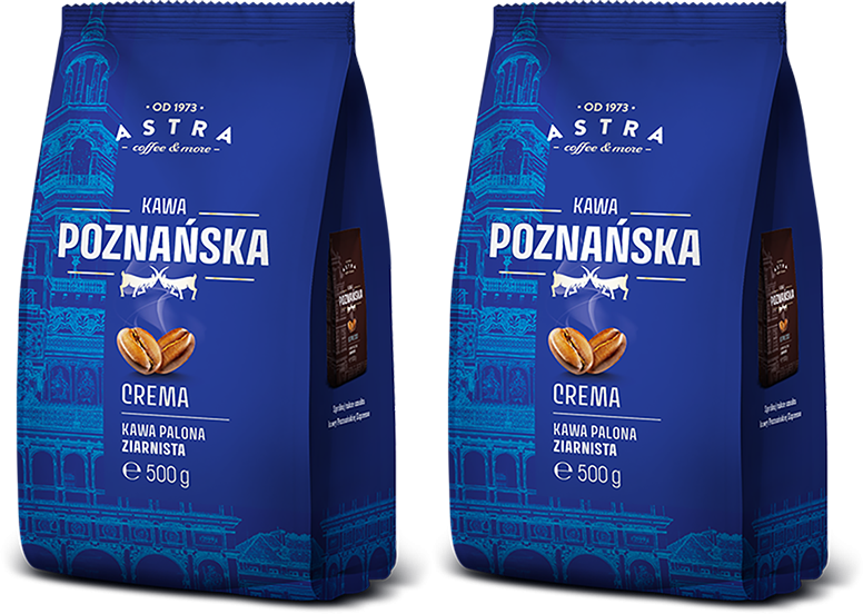 2x Kawa ziarnista Poznańska Crema, 500g