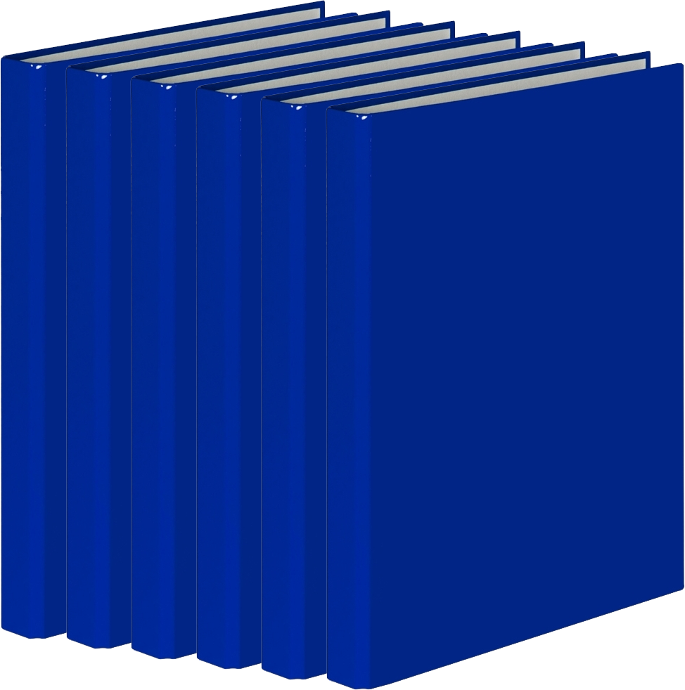 6x Segregator ringowy VauPe, A4, szerokość grzbietu 25mm, 4 ringi, granatowy