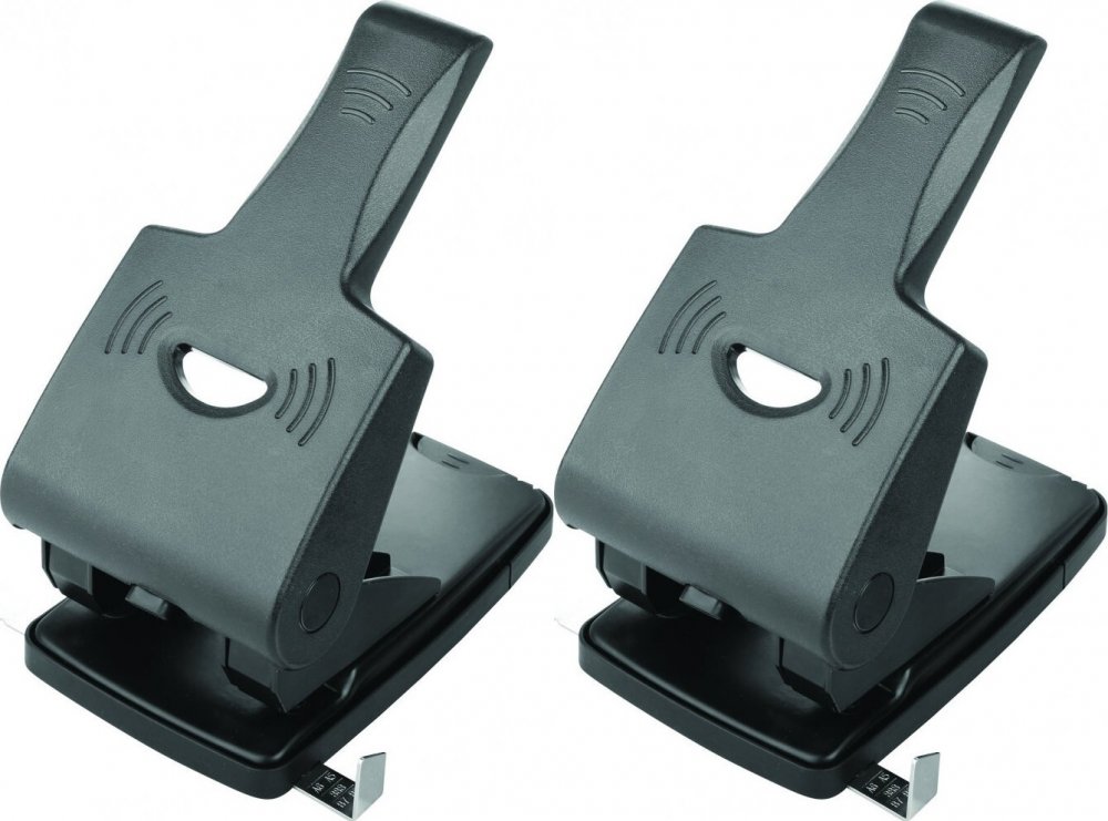 2x Dziurkacz Office Products HD, do 65 kartek, czarny