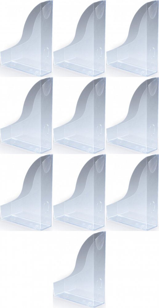 10x Organizer na dokumenty Durable Basic, A4, 73mm, do 730 kartek, przezroczysty transparentny