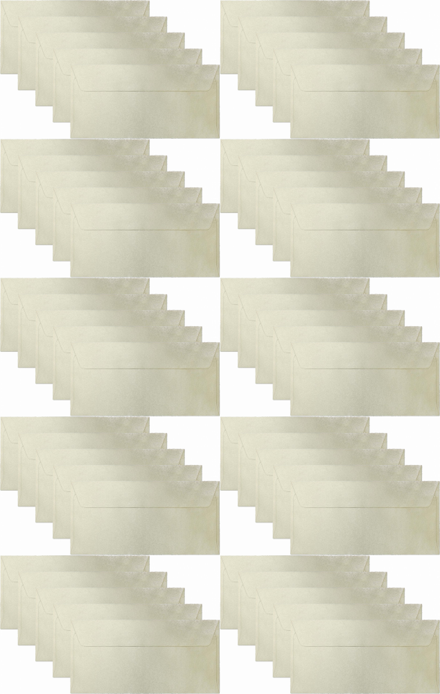 10x Koperta ozdobna Galeria Papieru Millenium, DL, 120g/m2, 10 sztuk, kremowy