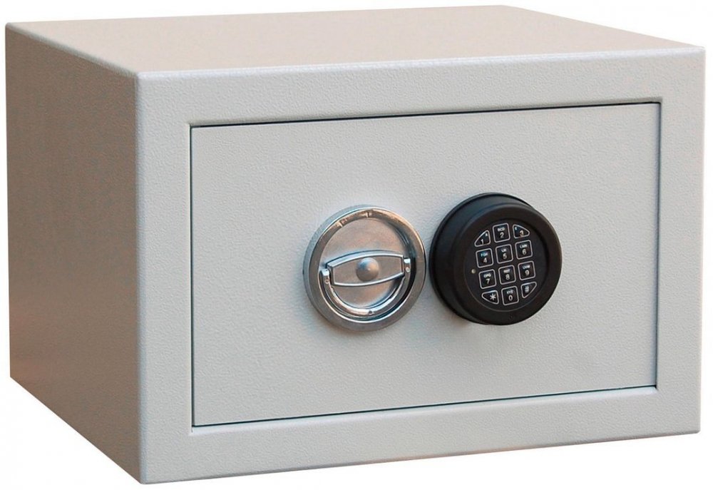 Sejf meblowo-gabinetowy Metalkas, 300x450x380mm, szary