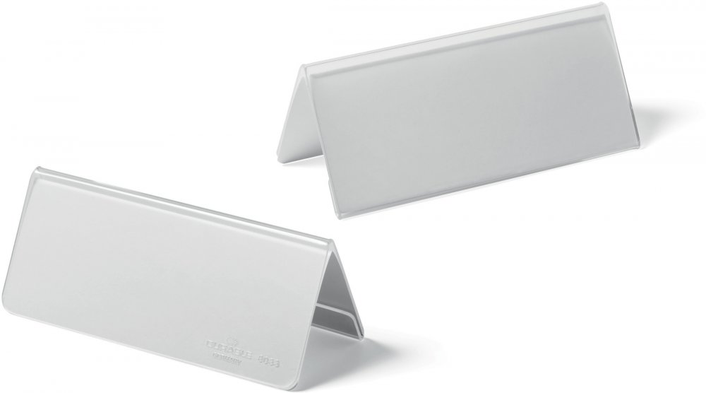 Identyfikator stołowy Durable, 61/122x210mm, 10 sztuk, przezroczysty
