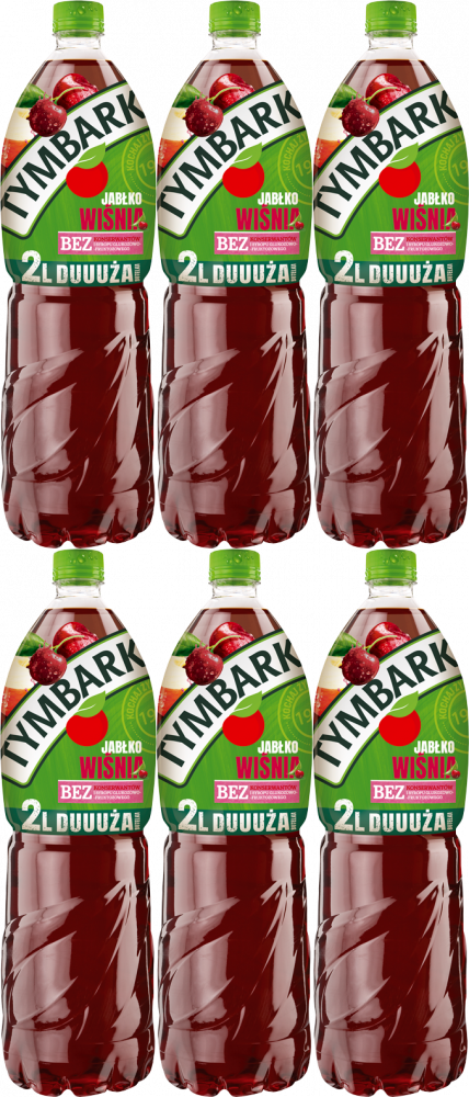 6x Napój jabłko-wiśnia Tymbark, butelka PET, 2l