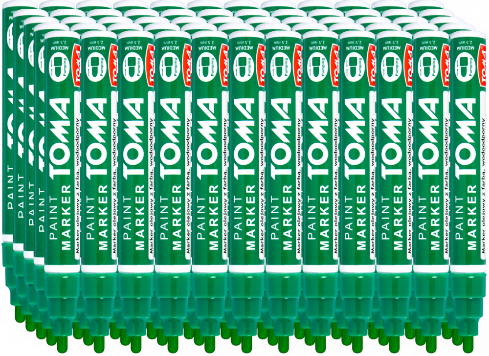 60x Marker olejowy Toma TO-440, okrągła, 2.5 mm, zielony