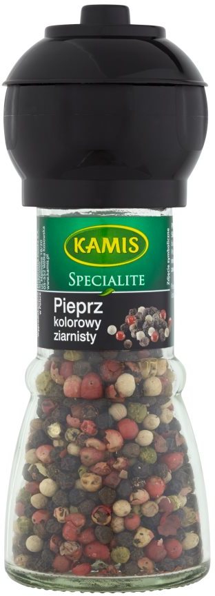 Pieprz kolorowy ziarnisty Kamis, w młynku, 36g